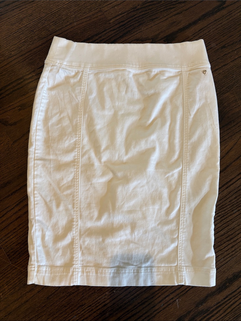 Thalia Sodi White Cotton Stretch Pencil Skirt